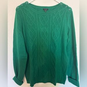 Talbots Women’s Green Sz M Sweater